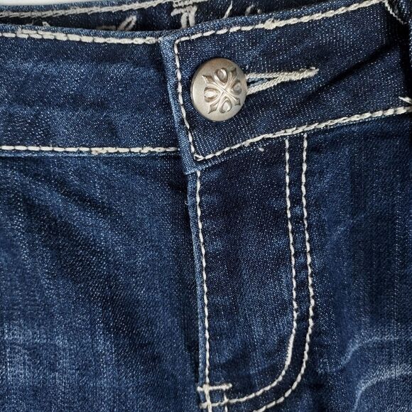 Love Indigo Premium Jeans Capri Women’s Size 8 Dark Wash Straight Leg Denim - Picture 5 of 11